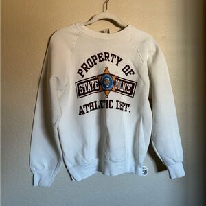 Vintage Police Athletic Dept. Graphic Crewneck Sweater Sz Large